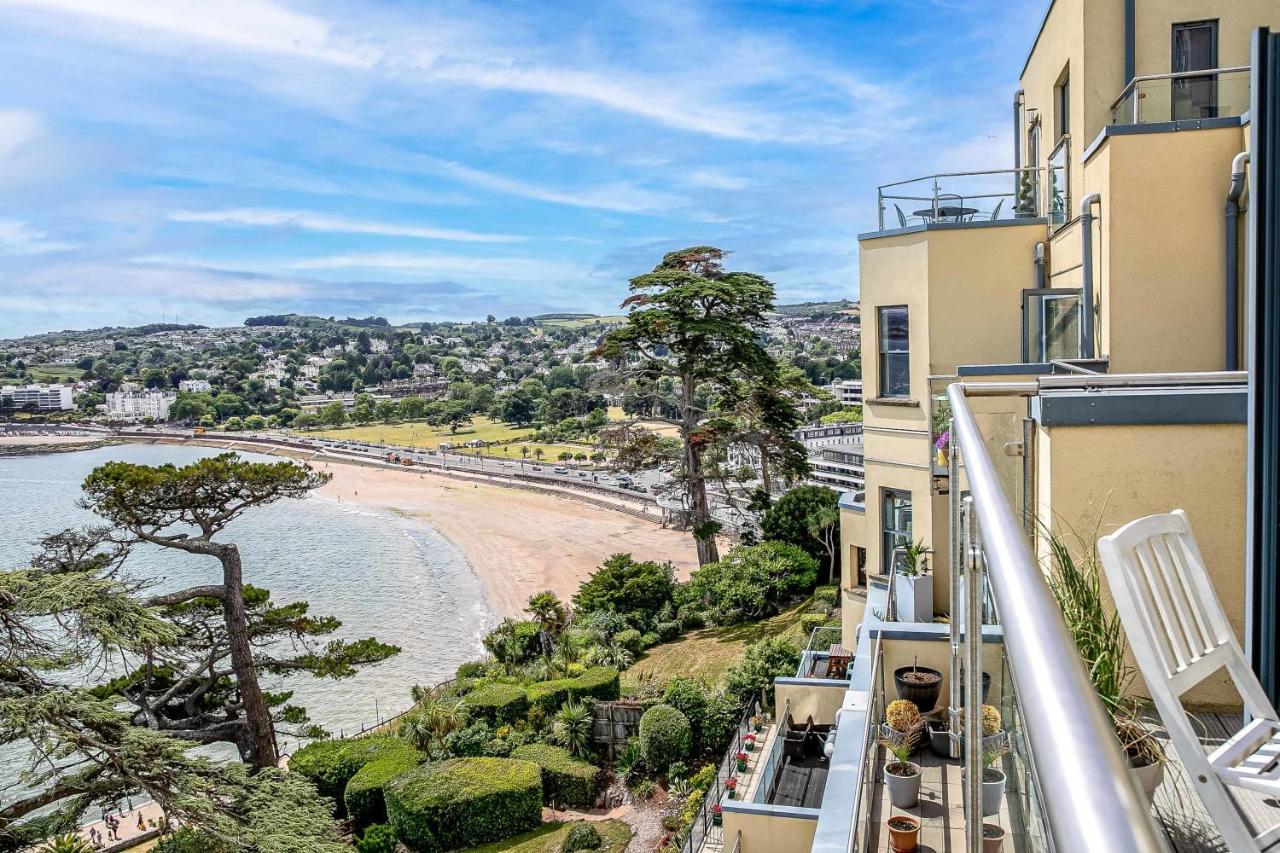 A7 Masts - Striking Beach Bolthole Apartment With Beautiful Sea Views Private Balcony & Parking Torquay Kültér fotó